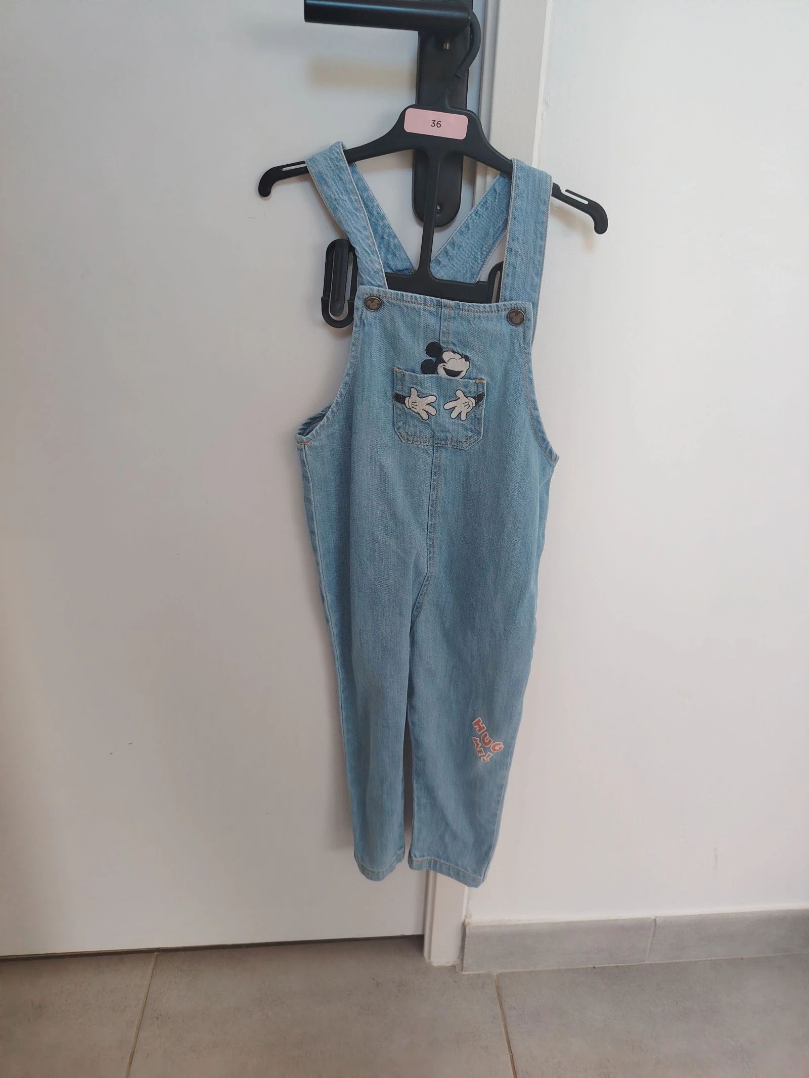 Salopette bleu mickey 